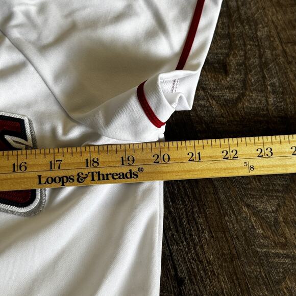 Los Angeles Angels Jersey  Boys XL White Majestic Sewn MLB Baseball - Picture 3 of 4